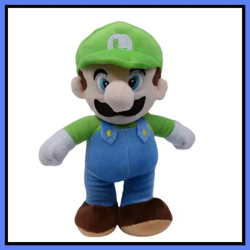 Luigi Blue and Green Plush Character Doll